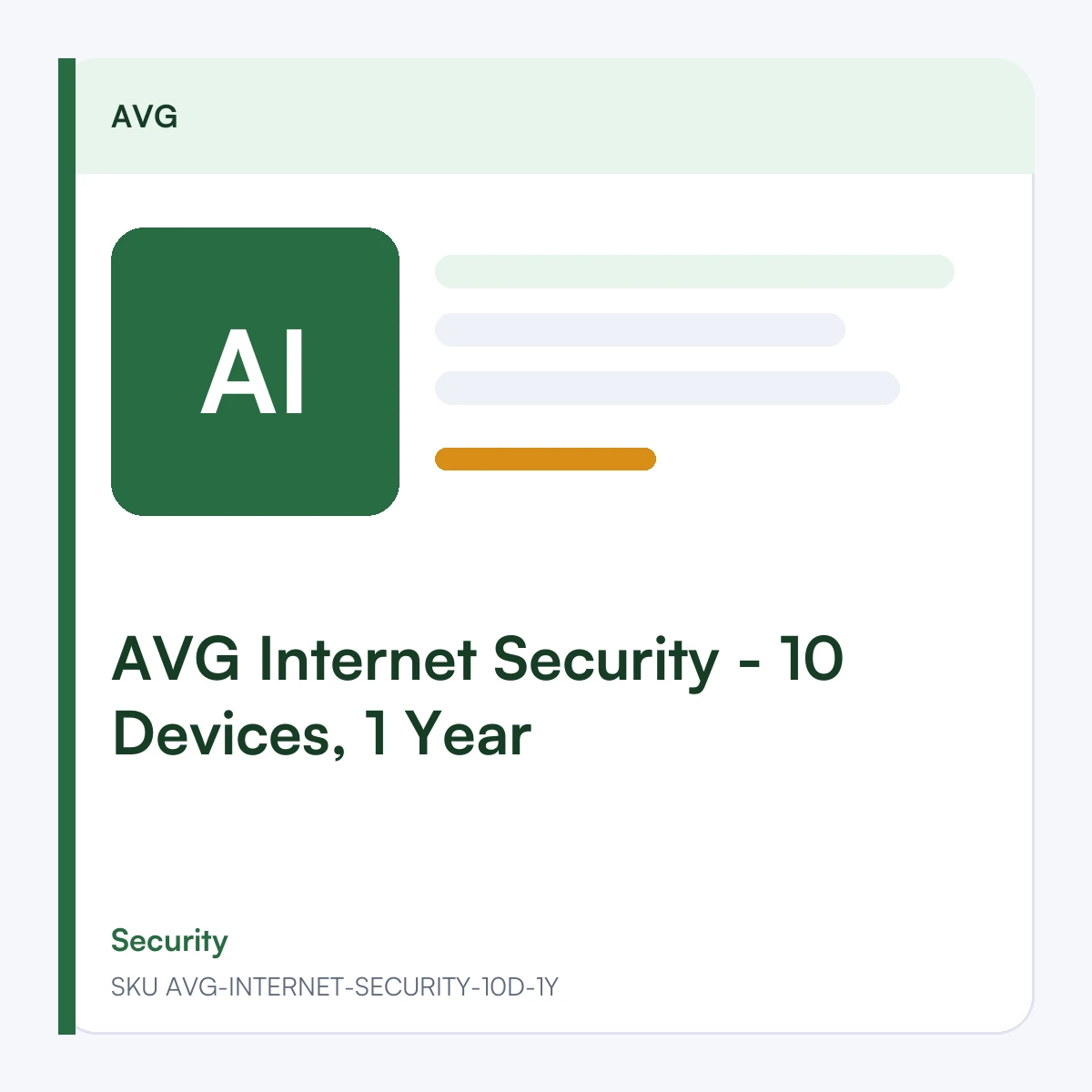 AVG Internet Security - 10 Devices, 1 Year